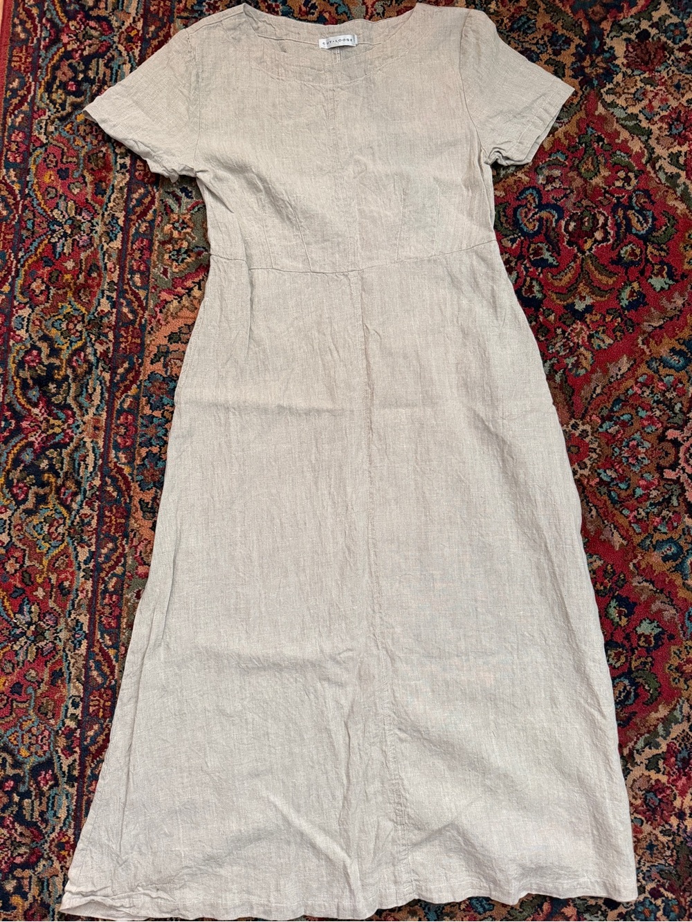 ๐ค๐ค๐พCUT LOOSE Oatmeal Linen Maxi Dress